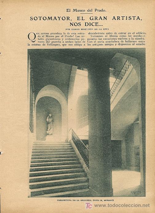 Coleccionismo de Revistas y Peri&oacute;dicos: Sobre el museo del Prado / entrevista a su director &Aacute;lvarez de Sotomayor - 1926