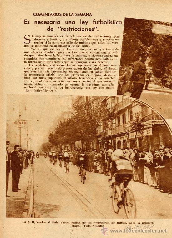 Coleccionismo de revistas y peri&oacute;dicos: CICLISMO 1932 BILBAO 2 HOJAS REVISTA