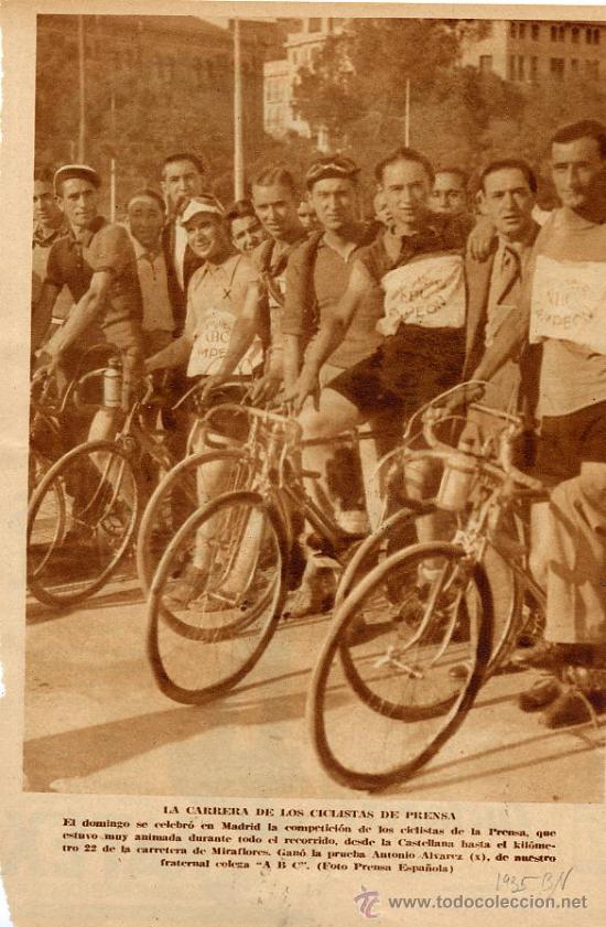 Coleccionismo de revistas y peri&oacute;dicos: CICLISMO 1935 PRENSA MADRID  HOJA REVISTA