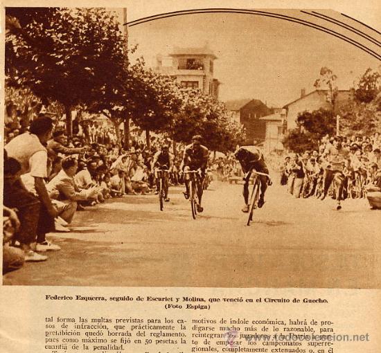 Coleccionismo de revistas y peri&oacute;dicos: CICLISMO 1935 GUECHO  FEEDRICO EZQUERRA RETAL REVISTA
