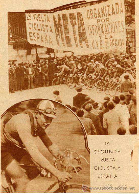 Coleccionismo de revistas y peri&oacute;dicos: CICLISMO 1936 2&ordf; VUELTA A ESPA&Ntilde;A 2 HOJAS REVISTA