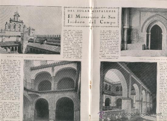 Collectionnisme de Revues et Journaux: REVISTA A&Ntilde;O 1929 EL MONASTERIO DE SAN ISIDORO DEL CAMPO DOCTOR LAVERDE RUIZ PEGUERINOS TOLEDO