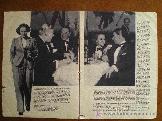 Coleccionismo de Revistas y Peri&oacute;dicos: RECORTE DE PRENSA 1924 - CINE, ACTRIZ MARLENE DIETRICH - PATRICIA FARLEY