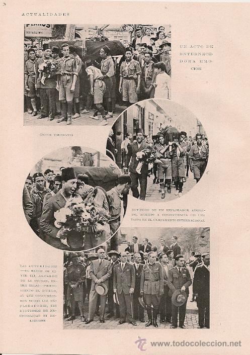 Colecionismo de Revistas e Jornais: * BOY SCOUTS * ESCUTISMO * Entierro [en Madrid] de un explorador argelino /  Torrents - 1929