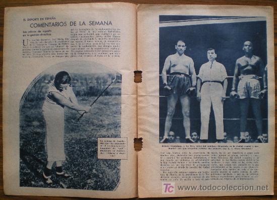 Coleccionismo de Revistas y Peri&oacute;dicos: RECORTE DE PRENSA 1934 - GOLF SRA. GANDARIAS. BOXEO ISIDORO GASTA&Ntilde;AGA. DEPORTE EN CARTAGENA Y CORU&Ntilde;A