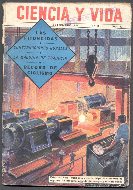 Coleccionismo de Revistas y Peri&oacute;dicos: REVISTA CIENCIA Y VIDA 1954 LAS FITONCIAS CICLISMO