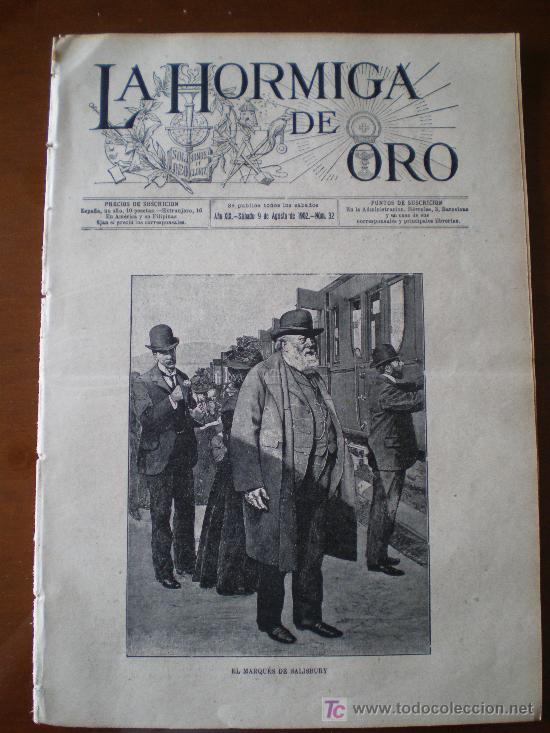 Coleccionismo de revistas y peri&oacute;dicos: LA HORMIGA DE ORO N&ordm; 32 (09/08/02) SAGRADA FAMILIA ASUNCION VENECIA MARQUES SALISBURY