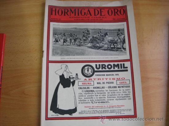 Coleccionismo de revistas y peri&oacute;dicos: LA HORMIGA DE ORO  N&ordm; 22 JUNIO 1922  - PERFECTA - CORREOS PAQUETE `POSTAL 2.8&euro; 1 KILO