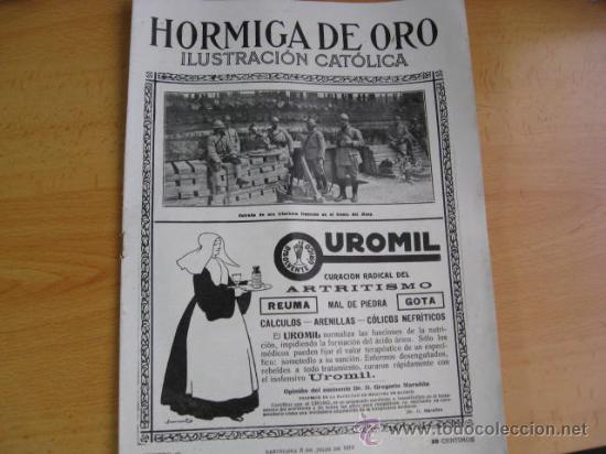 Coleccionismo de revistas y peri&oacute;dicos: LA HORMIGA DE ORO  N&ordm; 27 JUL 1918  - PERFECTA - CORREOS PAQUETE POSTAL 2.8&euro; 1 KILO