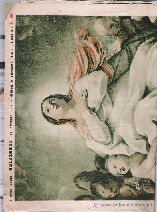 Collezionismo di Riviste e Giornali: Orizzonti (&acute;revista italiana). N&uacute;mero &uacute;nico. 19 Ottobre 1950
