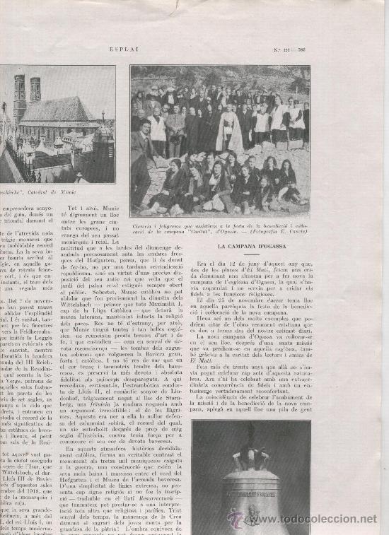 Collezionismo di Riviste e Giornali: REVISTA 1934 CAMPANA CARITAT D' OGASSA SANT MARTI MINES SANT ANDREU DE PALOMAR OLGA SACHAROFF