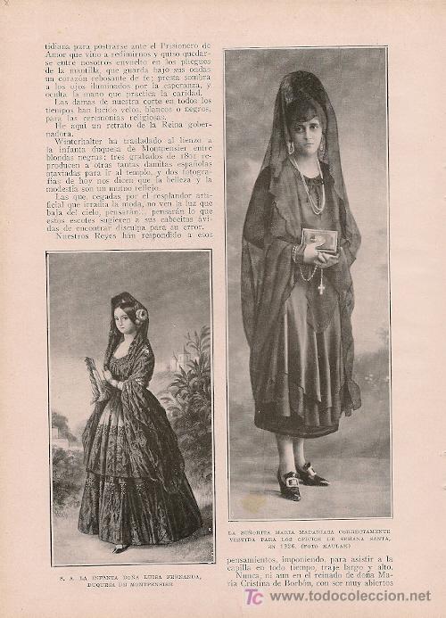 Coleccionismo de Revistas y Peri&oacute;dicos: * INDUMENTARIA FEMENINA DE SEMANA SANTA * Tocados - 1926