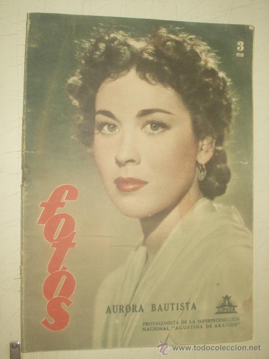 Coleccionismo de revistas y peri&oacute;dicos: FOTOS 14/10/1950 - PORTADA AURORA BAUTISTA(INTERIOR EL MAUSOLEO DE MANOLETE)