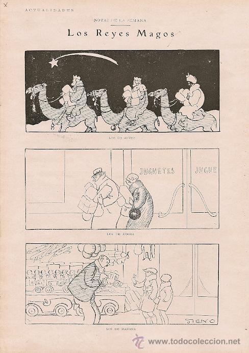 Collectionnisme de Revues et Journaux: Los Reyes Magos, p&aacute;gina de humor de Sileno - 1929