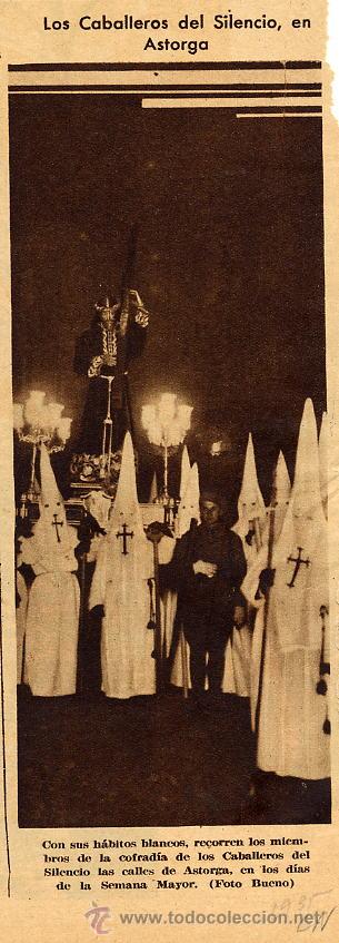 Coleccionismo de Revistas y Peri&oacute;dicos: ASTORGA 1935 SEMANA SANTA CABALLEROS DEL SILENCIO RETAL REVISTA