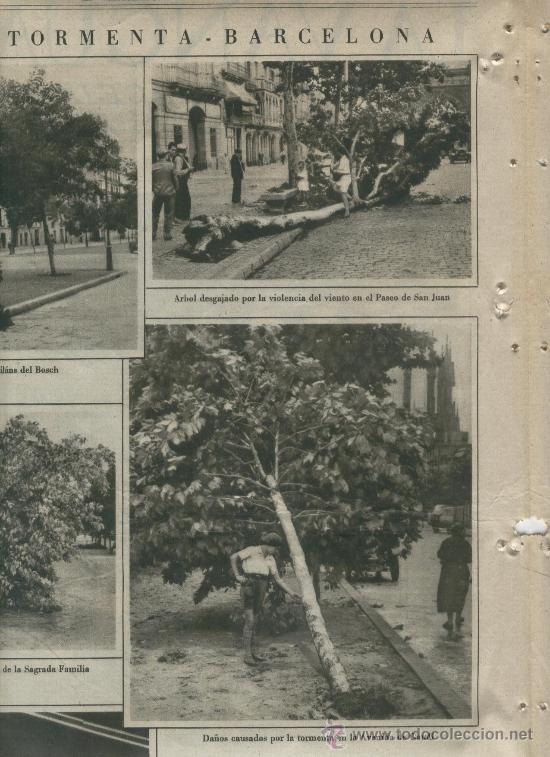 Coleccionismo de Revistas y Peri&oacute;dicos: LA VANGUARDIA.CAIDE DE ARBOLES EN LA SAGRADA FAMILIA DE BARCELONA. GAUDI. MODERNISMO.15-07-1932