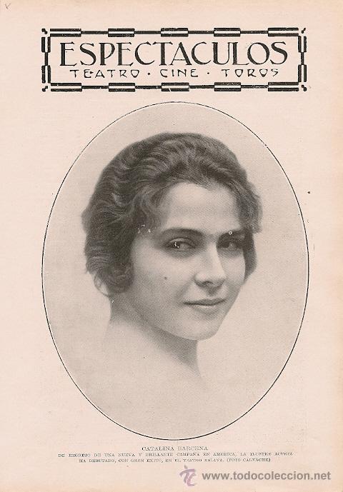 Collection Magazines and Newspapers: Imagen de la actriz Catalina B&aacute;rcena ( foto Calvache) - 1929