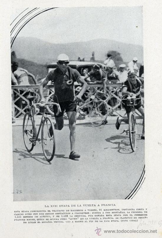 Coleccionismo de revistas y peri&oacute;dicos: CICLISMO 1934 FRANCIA VUELTA  MAGNE HOJA REVISTA