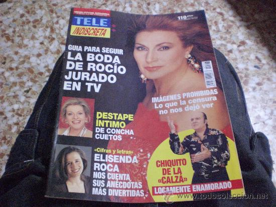 Coleccionismo de Revistas y Peri&oacute;dicos: Revista Teleindiscreta Febrero 1995 Portada Rocio Jurado