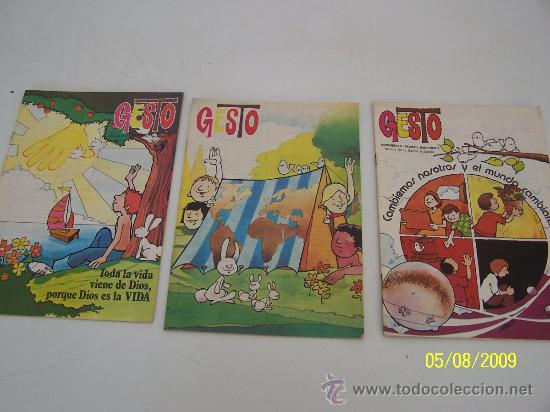 Coleccionismo de revistas y peri&oacute;dicos: GESTO, MOVIMIENTO INFANTIL MISIONERO-TRES REVISTAS, Ns&ordm;. 17, 18, 22.- A&Ntilde;OS 1981/82-