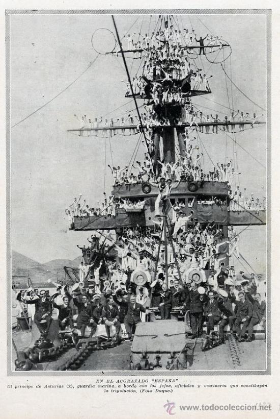 Coleccionismo de revistas y peri&oacute;dicos: ACORAZADO ESPA&Ntilde;A 1922 INFANTE HOJA REVISTA