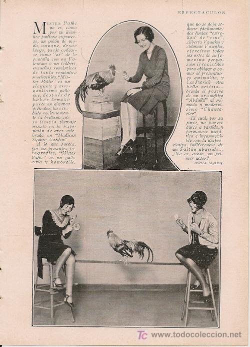 Collection Magazines and Newspapers: * CINE * Gallo actor Mister Pathe - 1929