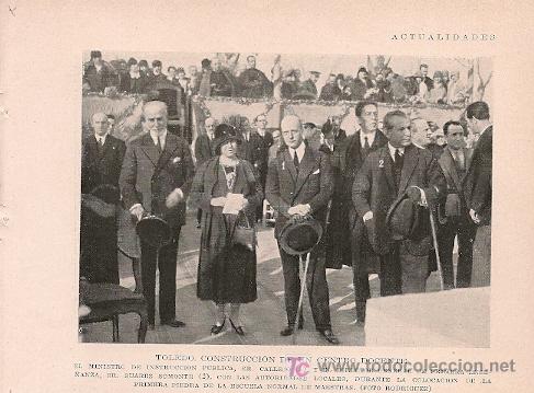 Coleccionismo de revistas y peri&oacute;dicos: * TOLEDO * Primera piedra de la escuela Normal de Maestras - 1929