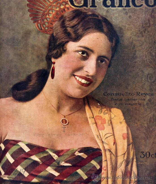 Collectionnisme de Revues et Journaux: CONSUELITO REYES 1919 BAILARINA PORTADA REVISTA HOJA