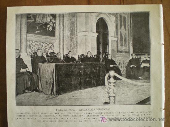 Sammeln von Zeitschriften und Zeitungen: RECORTE DE PRENSA 1925 - BARCELONA, ASAMBLEA MISIONAL (VIDAL Y BARRAQUER - LUIS HOMS - LLOPEZ - PUIG