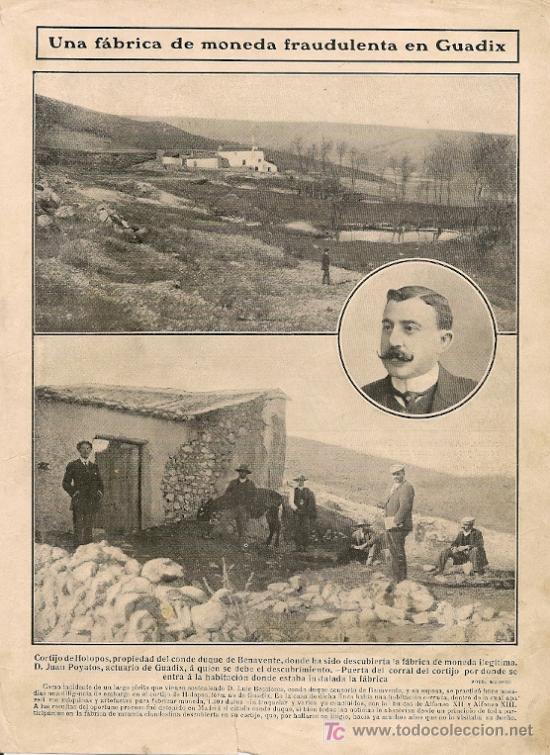 Coleccionismo de revistas y peri&oacute;dicos: Una f&aacute;brica de moneda fraudulenta en Guadix - 1909