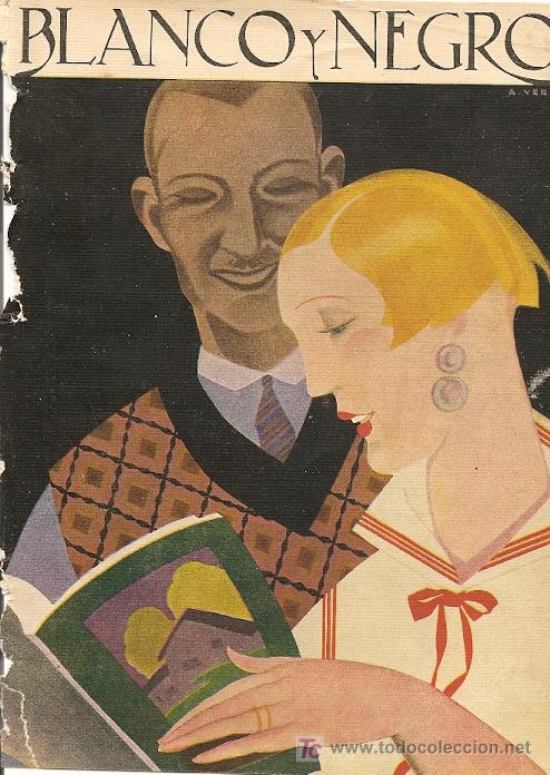 Coleccionismo de Revistas y Peri&oacute;dicos: Cubierta de revista Blanco y Negro - A. Vercher - 1929