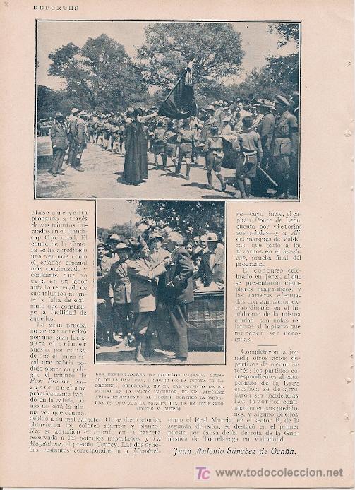 Colecionismo de Revistas e Jornais: Deportes: fiesta de la Promesa de los Exploradores en el Pardo, caballos....- 1929