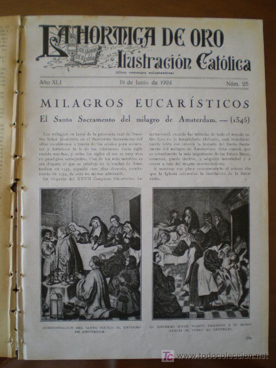 Coleccionismo de revistas y peri&oacute;dicos: LA HORMIGA DE ORO N&ordm; 25 (19/06/24) ITALIA TOLEDO MADRID BARCELONA VILLANUEVA VALENCIA VICH AMSTERDAM