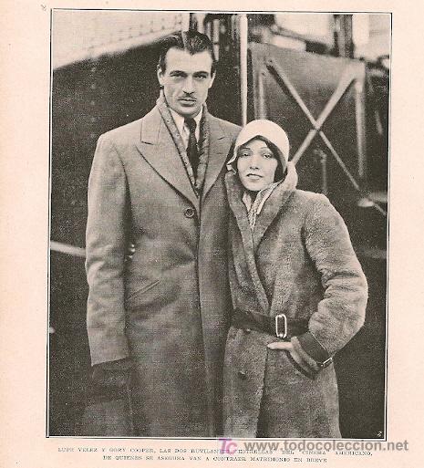 Coleccionismo de Revistas y Peri&oacute;dicos: Lupe V&eacute;lez y Gary Cooper- 1929