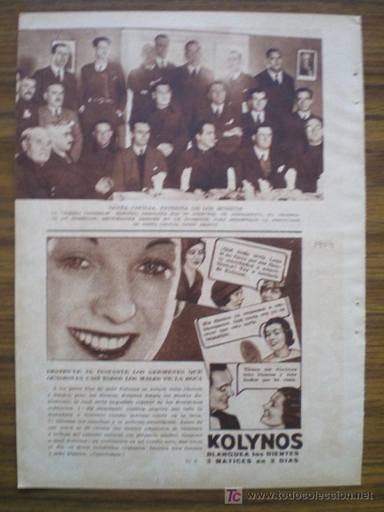 Collectionnisme de Revues et Journaux: RECORTE DE PRENSA 1933 - SCHOLA CANTORUM BILBAO, SR. ZUBIZARRETA (BERNACER VILLEGAS LOPEZ SARRAU)