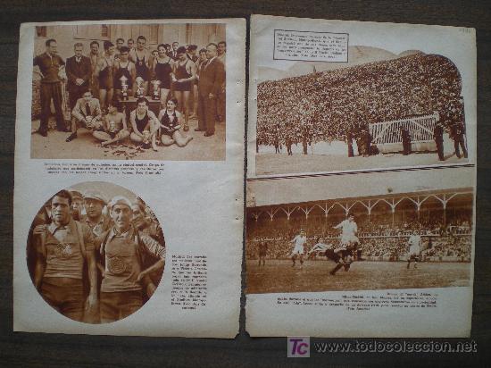 Coleccionismo de revistas y peri&oacute;dicos: RECORTE DE PRENSA: 1936 - FUTBOL REAL MADRID ATHLETIC BILBAO PASAGORRI CICLISMO BERRENDERO CARRETERO