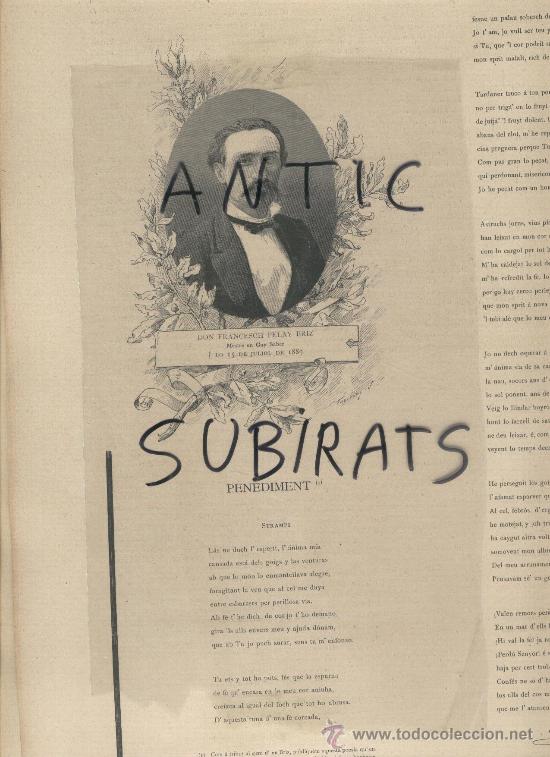 Coleccionismo de Revistas y Peri&oacute;dicos: IL.LUSTRACIO CATALANA.217.31-07-1889.MORT F.PELAY BRIZ.LLANAS. BRUIXERIA. BRUIXES .BIGAS.VALLES.
