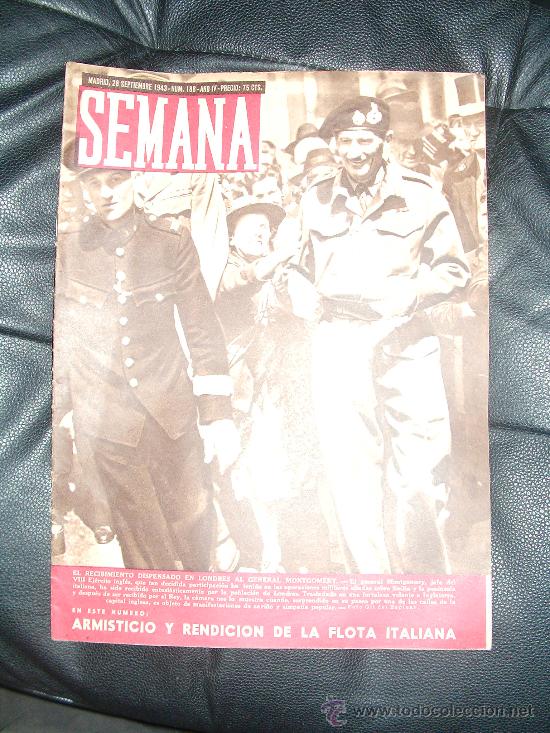 Coleccionismo de Revistas y Peri&oacute;dicos: Revista SEMANA , 28 setiembre 1943 n&uacute;m 188 a&ntilde;o IV.