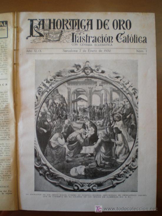 Coleccionismo de revistas y peri&oacute;dicos: LA HORMIGA DE ORO N&ordm; 1 (01/01/32) EIBAR ZUMAYA TORRES SERRANOS MOLINA SEGURA RACING BILBAO SEVLLA CF