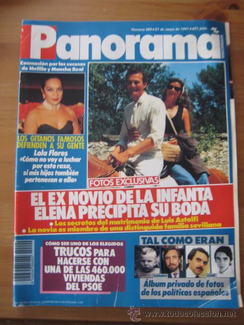 Coleccionismo de revistas y peri&oacute;dicos: Revista PANORAMA. N&uacute;mero 209. A&ntilde;o 1991.Lola Flores, Infanta Elena. Aznar, (VER DETALLES).