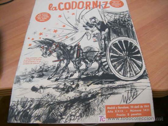 Coleccionismo de Revistas y Peri&oacute;dicos: LA CODORNIZ . N&ordm; 1431 20 - ABRIL - 1969