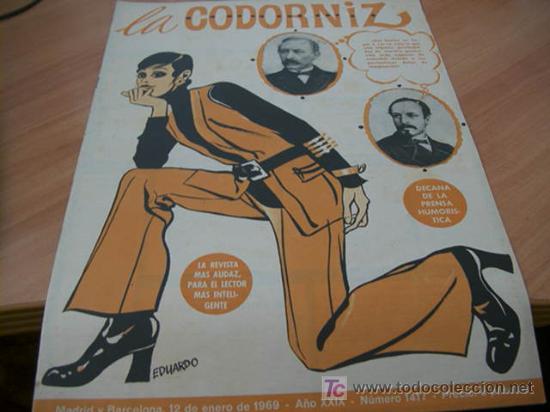 Coleccionismo de Revistas y Peri&oacute;dicos: LA CODORNIZ . N&ordm; 1417 12 - ENERO - 1969