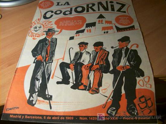 Coleccionismo de Revistas y Peri&oacute;dicos: LA CODORNIZ . N&ordm; 1429 6 - ABRIL- 1969