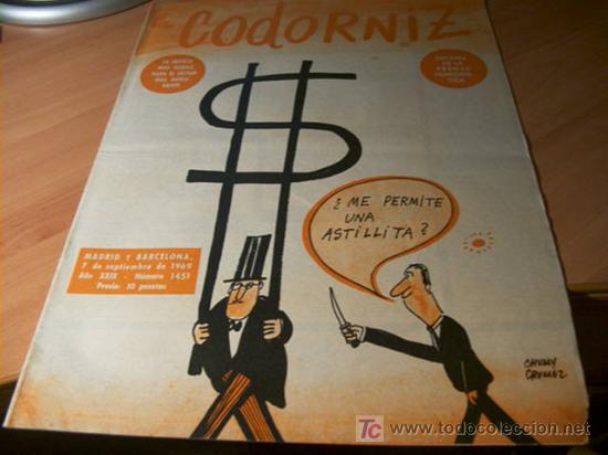 Coleccionismo de Revistas y Peri&oacute;dicos: LA CODORNIZ . N&ordm; 1451 7 - SEPTIEMBRE - 1969