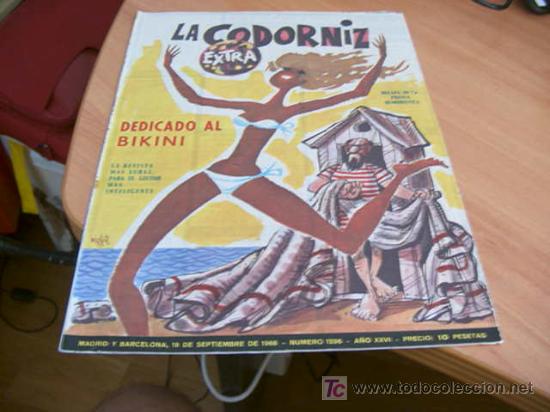 Coleccionismo de Revistas y Peri&oacute;dicos: LA CODORNIZ . EXTRA DEDICADO AL BIKINI N&ordm; 1296 18 - SEPTIEMBRE - 1966