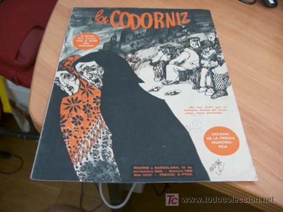 Coleccionismo de Revistas y Peri&oacute;dicos: LA CODORNIZ . N&ordm; 1301 13 - NOVIEMBRE - 1966