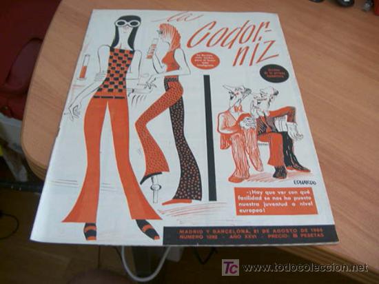 Coleccionismo de Revistas y Peri&oacute;dicos: LA CODORNIZ . N&ordm; 1292 21 - AGOSTO - 1966