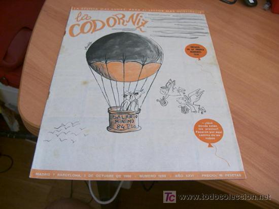 Coleccionismo de Revistas y Peri&oacute;dicos: LA CODORNIZ . N&ordm; 1298 2 - OCTUBRE - 1966