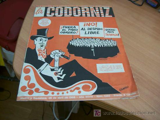 Coleccionismo de Revistas y Peri&oacute;dicos: LA CODORNIZ . N&ordm; 1380 28- ABRIL - 1968