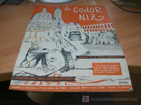 Coleccionismo de Revistas y Peri&oacute;dicos: LA CODORNIZ . N&ordm; 1366 ( 21 - ENERO - 1968 )
